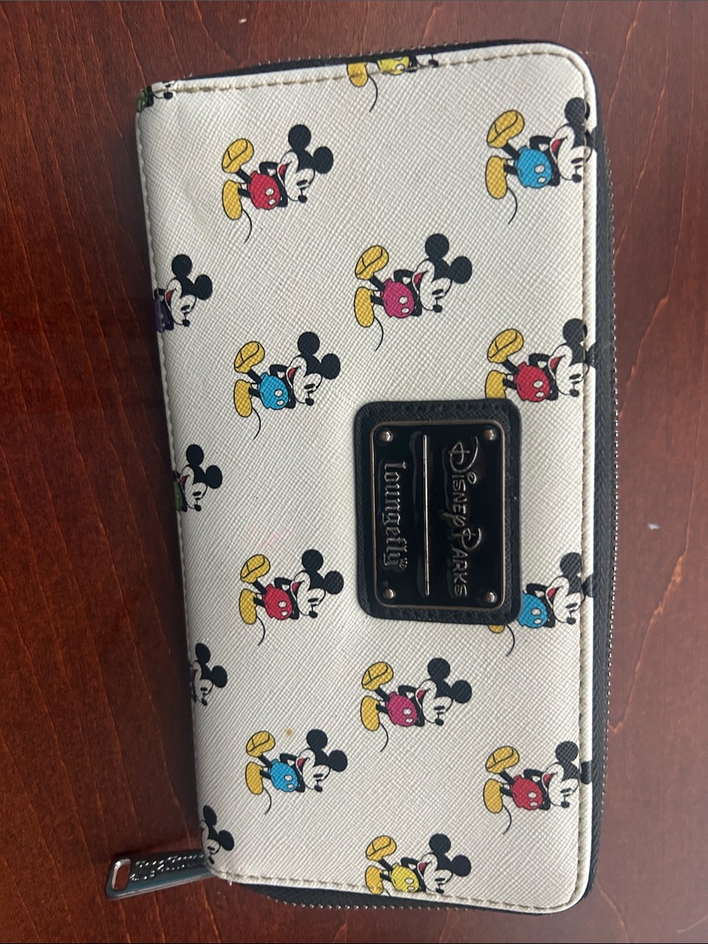 Loungefly Disney Parks Mickey Mouse Multi-Color Zip Wallet